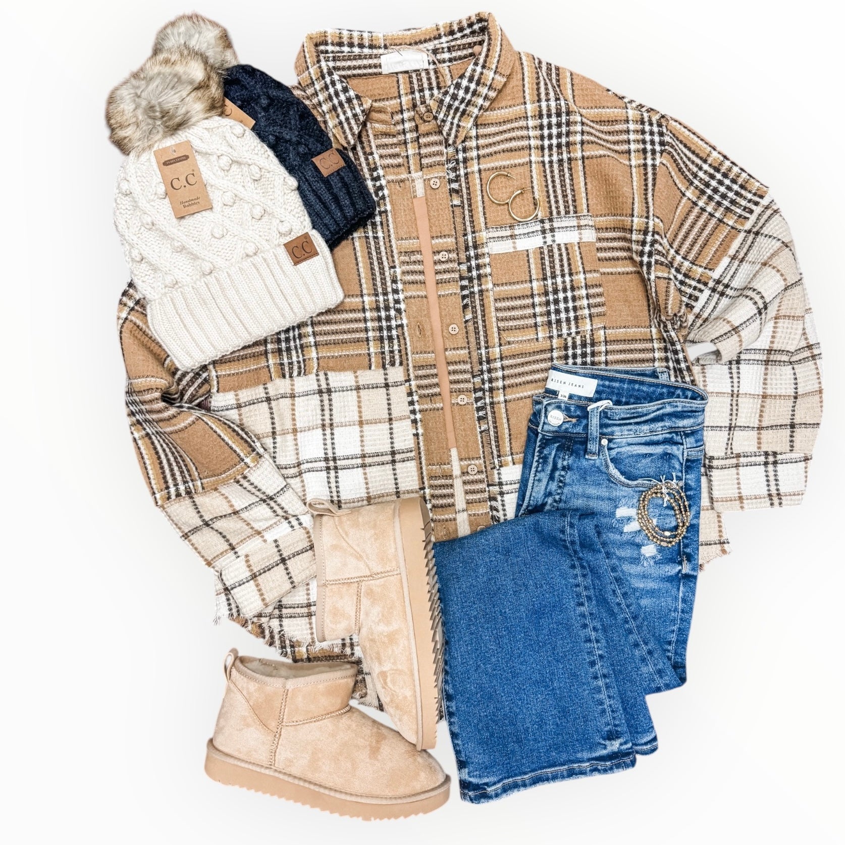 The Olivia Mocha Plaid Shacket